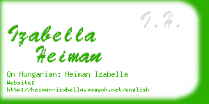 izabella heiman business card